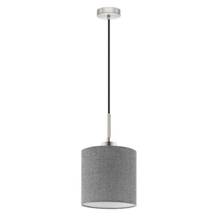 Eglo - LED-kattokruunu johdossa TUNJA 1xE27/60W/230V harmaa