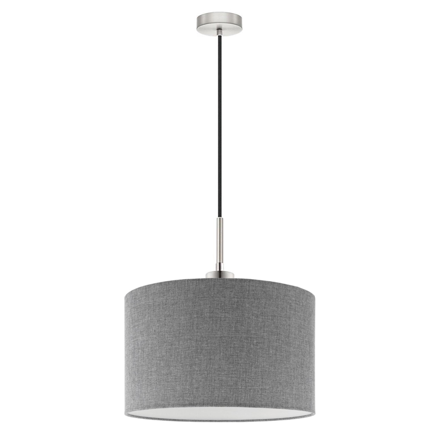 Eglo - LED-kattokruunu johdossa TUNJA 1xE27/60W/230V harmaa