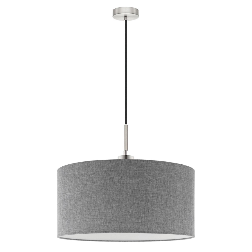 Eglo - LED-kattokruunu johdossa TUNJA 1xE27/60W/230V harmaa