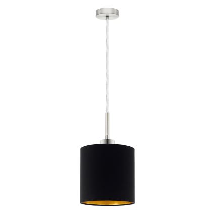 Eglo - LED-kattokruunu johdossa TUNJA 1xE27/60W/230V musta