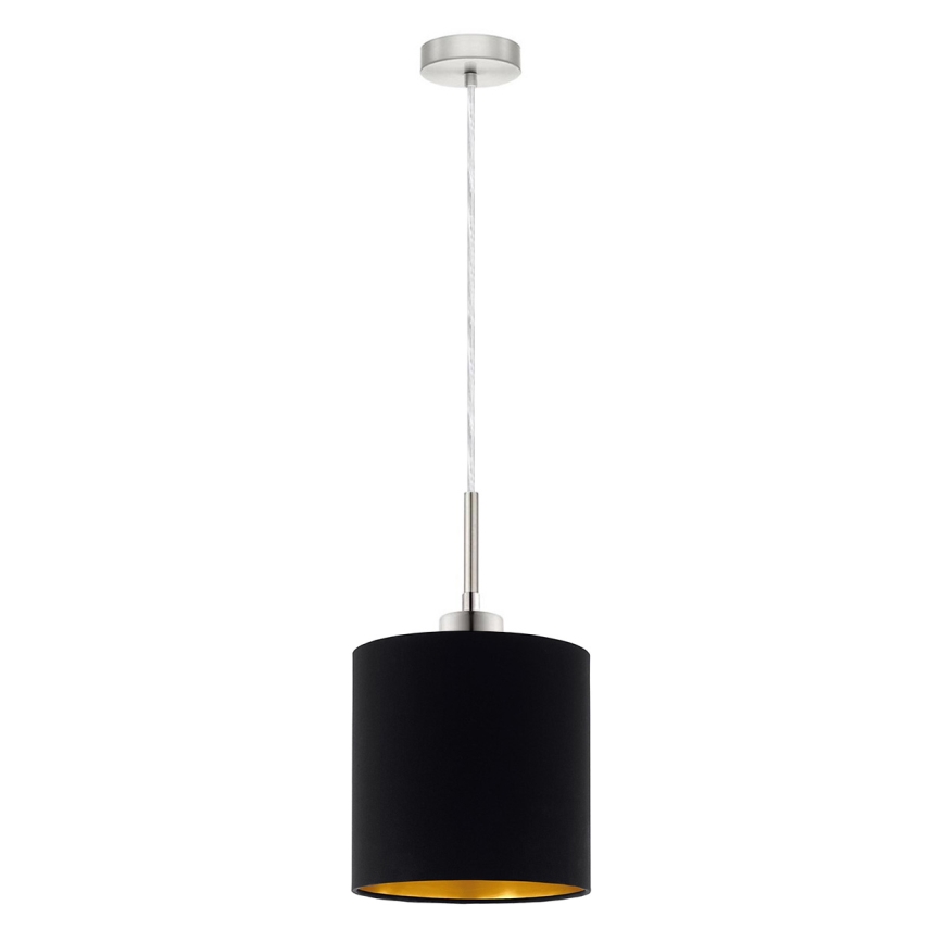 Eglo - LED-kattokruunu johdossa TUNJA 1xE27/60W/230V musta