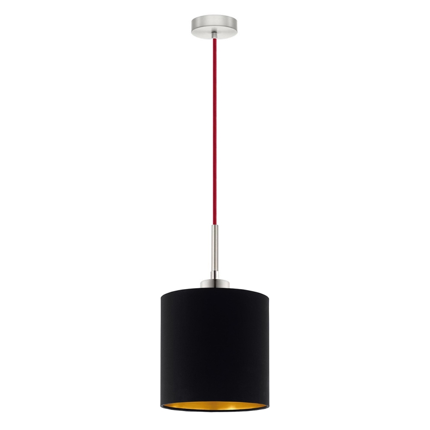 Eglo - LED-kattokruunu johdossa TUNJA 1xE27/60W/230V musta