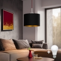 Eglo - LED-kattokruunu johdossa TUNJA 1xE27/60W/230V musta