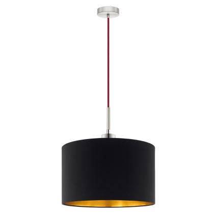 Eglo - LED-kattokruunu johdossa TUNJA 1xE27/60W/230V musta