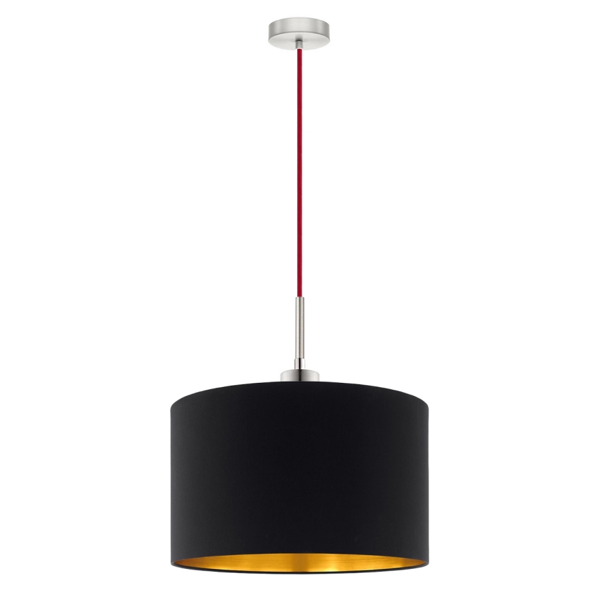 Eglo - LED-kattokruunu johdossa TUNJA 1xE27/60W/230V musta