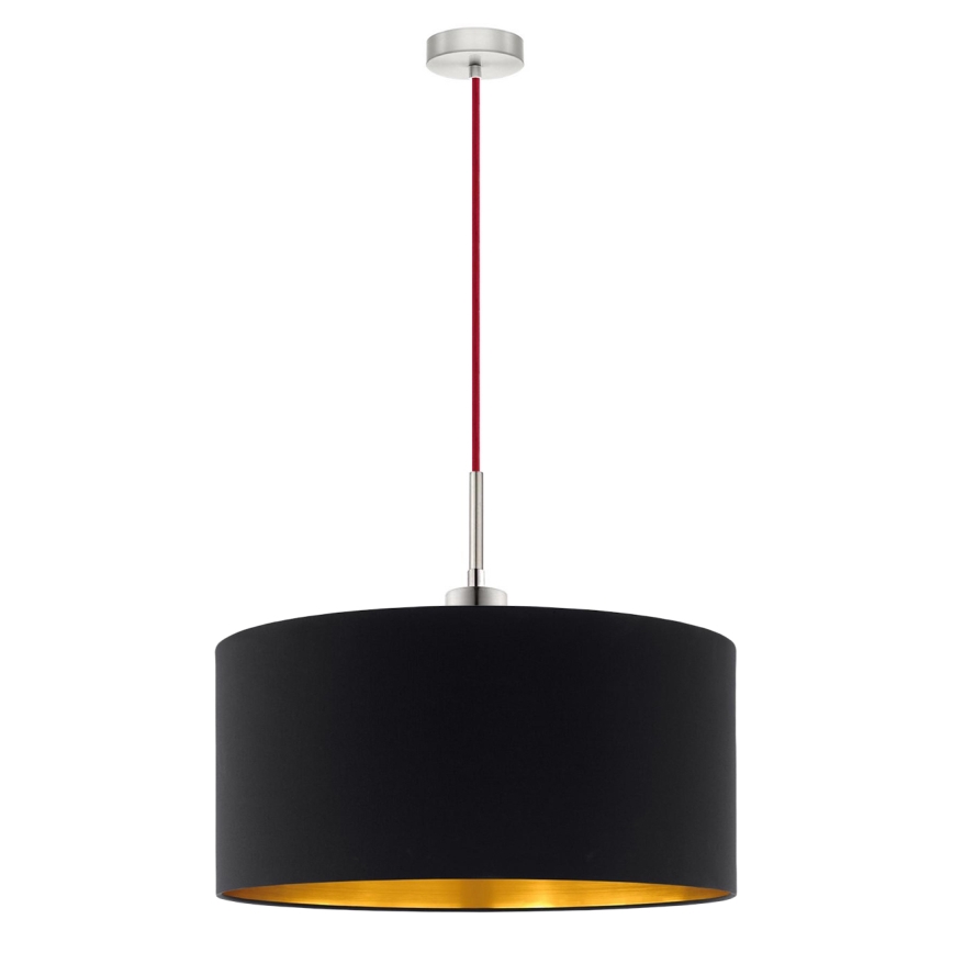 Eglo - LED-kattokruunu johdossa TUNJA 1xE27/60W/230V musta
