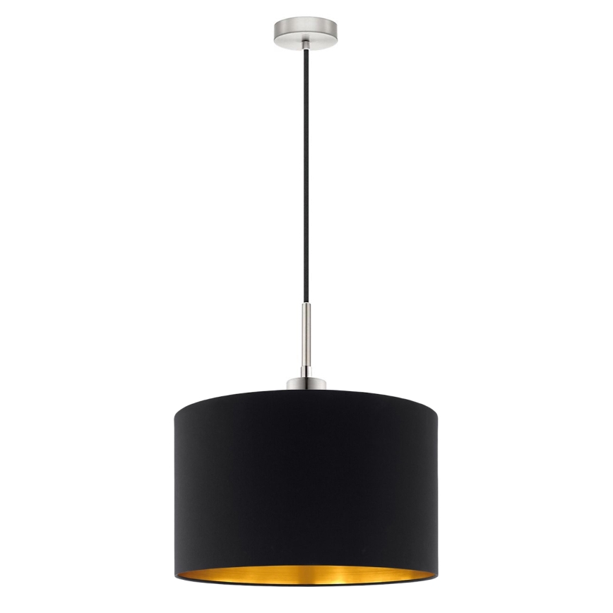 Eglo - LED-kattokruunu johdossa TUNJA 1xE27/60W/230V musta