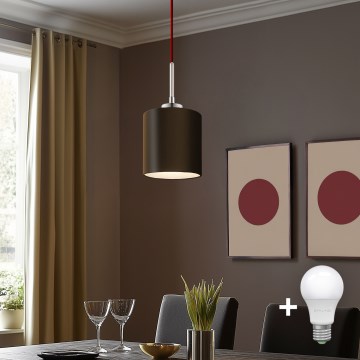 Eglo - LED-kattokruunu johdossa TUNJA 1xE27/60W/230V ruskea