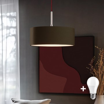 Eglo - LED-kattokruunu johdossa TUNJA 1xE27/60W/230V ruskea