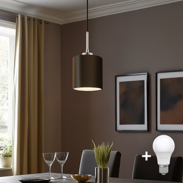 Eglo - LED-kattokruunu johdossa TUNJA 1xE27/60W/230V ruskea