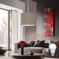 Eglo - LED-kattokruunu johdossa TUNJA 1xE27/60W/230V taupe