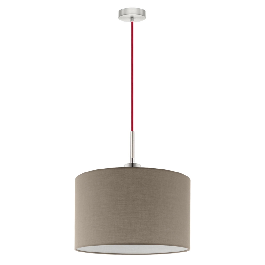 Eglo - LED-kattokruunu johdossa TUNJA 1xE27/60W/230V taupe