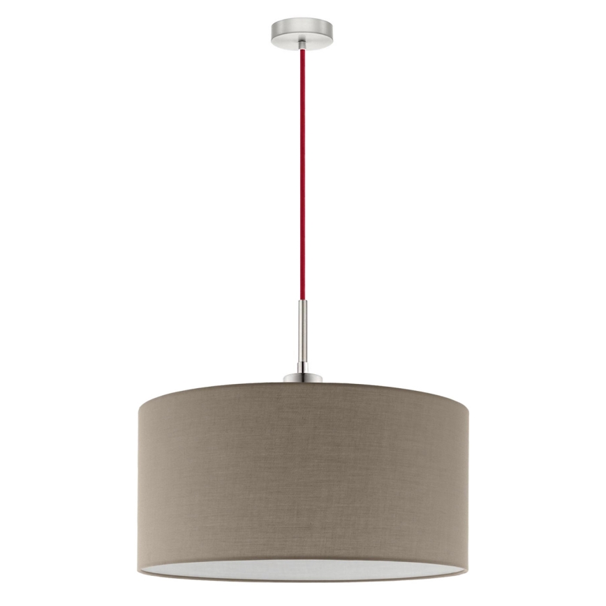 Eglo - LED-kattokruunu johdossa TUNJA 1xE27/60W/230V taupe