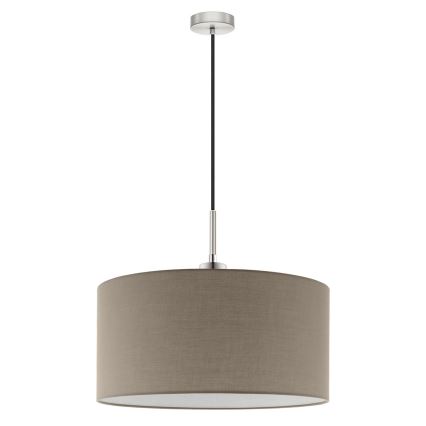 Eglo - LED-kattokruunu johdossa TUNJA 1xE27/60W/230V taupe