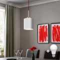 Eglo - LED-kattokruunu johdossa TUNJA 1xE27/60W/230V valkoinen