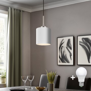 Eglo - LED-kattokruunu johdossa TUNJA 1xE27/60W/230V valkoinen