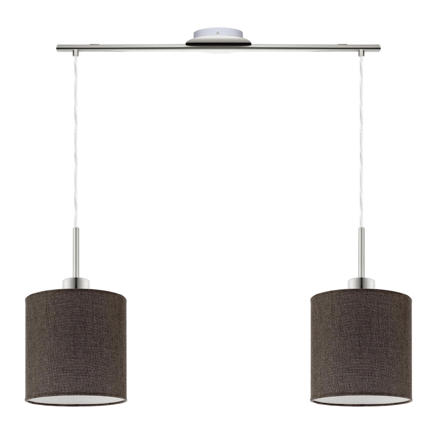 Eglo - LED-kattokruunu johdossa TUNJA 2xE27/60W/230V ruskea