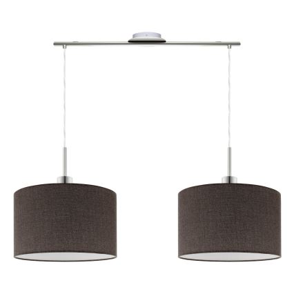 Eglo - LED-kattokruunu johdossa TUNJA 2xE27/60W/230V ruskea