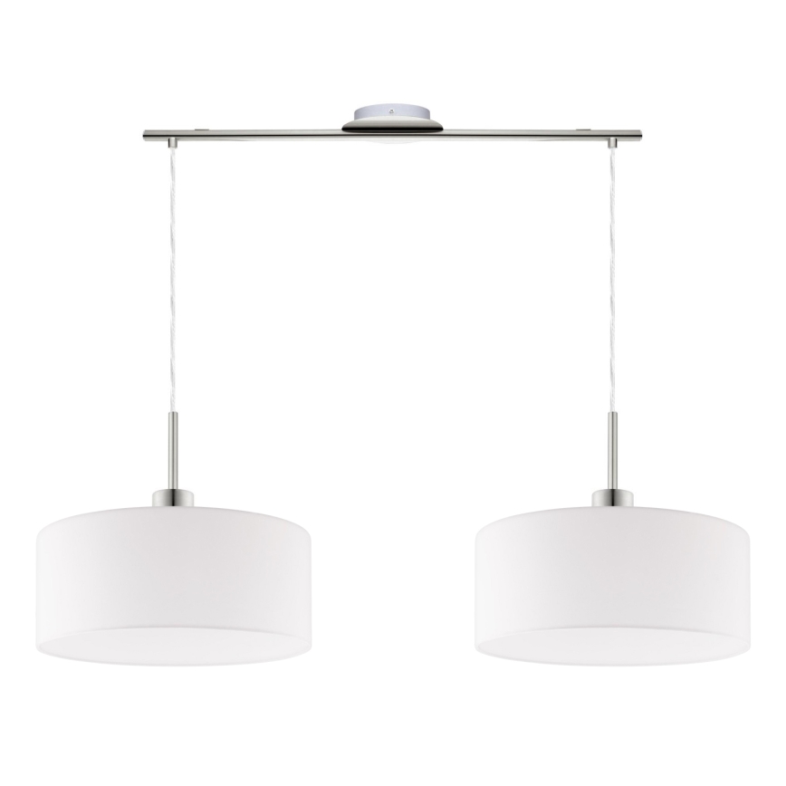 Eglo - LED-kattokruunu johdossa TUNJA 2xE27/60W/230V valkoinen