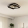 Eglo - LED-kattovalaisin 1xLED/16,2W/230V + 1xLED/9,2W 38x38 cm musta/kulta