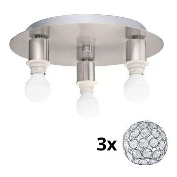 Eglo - LED-kattovalaisin MY CHOICE 3xE14/4W/230V mattakromi