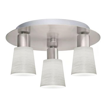 Eglo - LED-kattovalaisin MY CHOICE 3xE14/4W/230V mattakromi/kerma