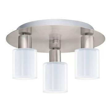 Eglo - LED-kattovalaisin MY CHOICE 3xE14/4W/230V mattakromi/valkoinen