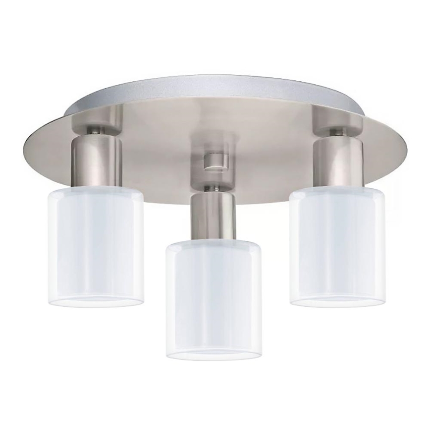 Eglo - LED-kattovalaisin MY CHOICE 3xE14/4W/230V mattakromi/valkoinen