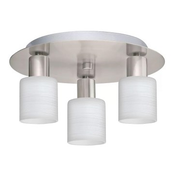 Eglo - LED-kattovalaisin MY CHOICE 3xE14/4W/230V mattakromi/valkoinen