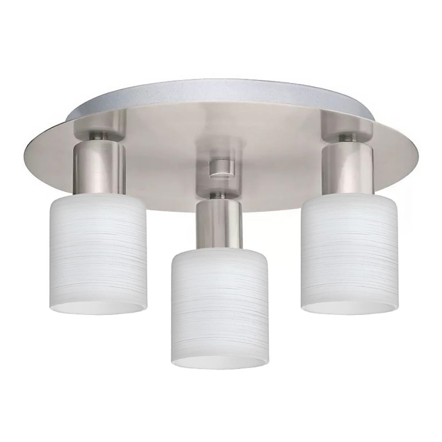 Eglo - LED-kattovalaisin MY CHOICE 3xE14/4W/230V mattakromi/valkoinen