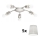Eglo - LED-kattovalaisin MY CHOICE 5xE14/4W/230V  mattakromi/kerma