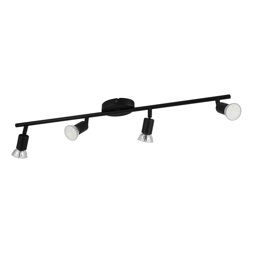 Eglo - LED-kohdevalaisin 4xGU10/2,8W/230V 3000K musta
