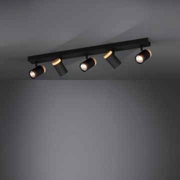 Eglo - LED-kohdevalaisin 5xGU10/4,5W/230V 3000K musta/ruskea