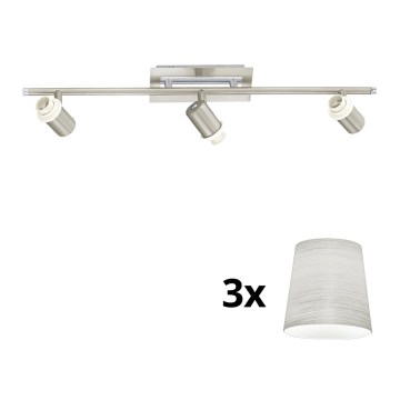 Eglo - LED-kohdevalaisin MY CHOICE 3xE14/40W/230V mattakromi/kerma