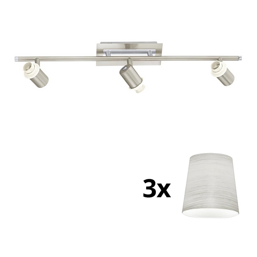 Eglo - LED-kohdevalaisin MY CHOICE 3xE14/40W/230V mattakromi/kerma