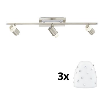Eglo - LED-kohdevalaisin MY CHOICE 3xE14/40W/230V mattakromi/valkoinen