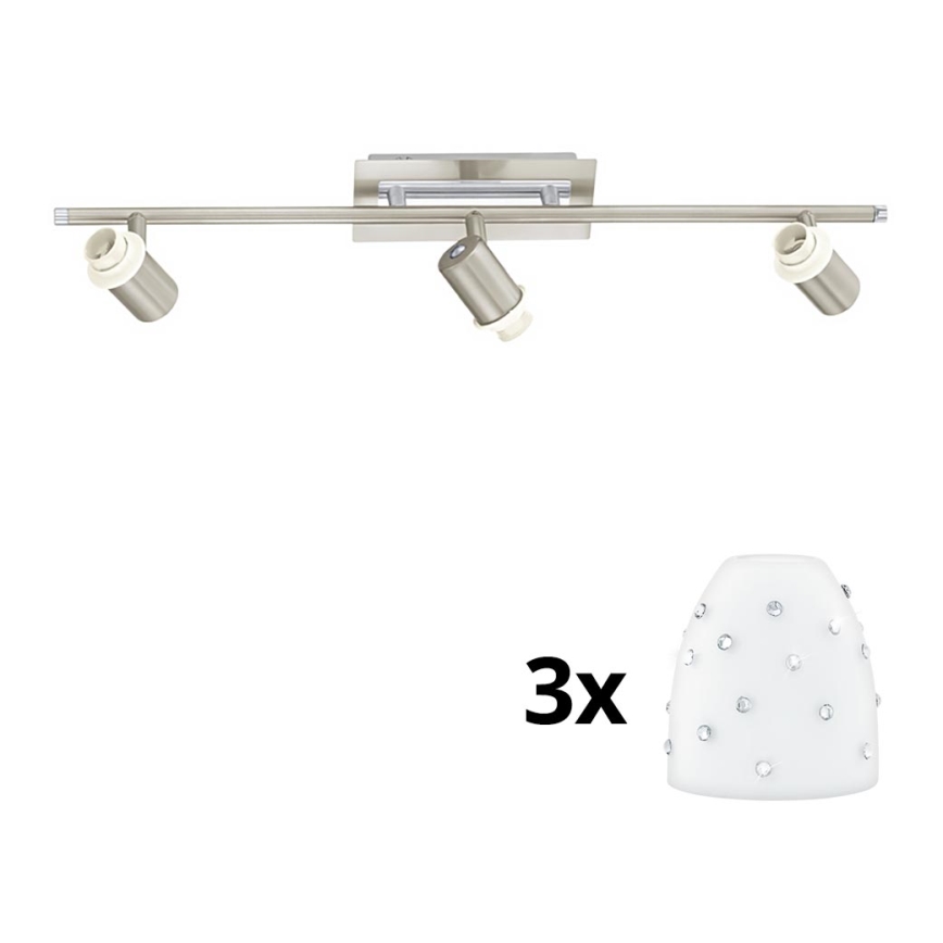 Eglo - LED-kohdevalaisin MY CHOICE 3xE14/40W/230V mattakromi/valkoinen