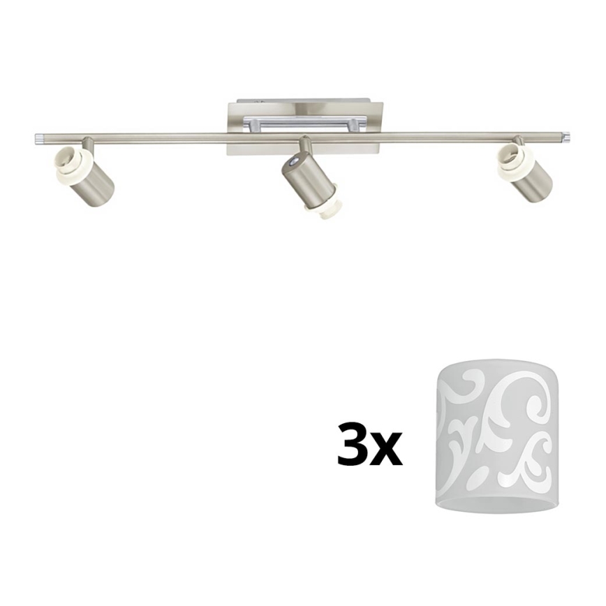 Eglo - LED-kohdevalaisin MY CHOICE 3xE14/40W/230V mattakromi/valkoinen