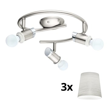 Eglo - LED-kohdevalaisin MY CHOICE 3xE14/4W/230V  mattakromi/kerma
