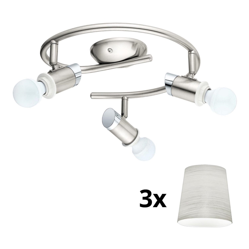 Eglo - LED-kohdevalaisin MY CHOICE 3xE14/4W/230V  mattakromi/kerma