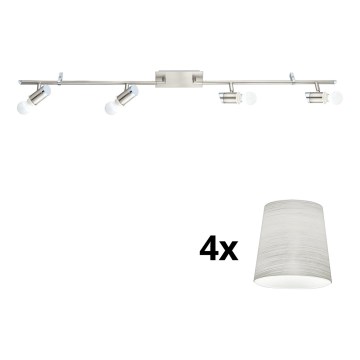 Eglo - LED-kohdevalaisin MY CHOICE 4xE14/4W/230V mattakromi/kerma