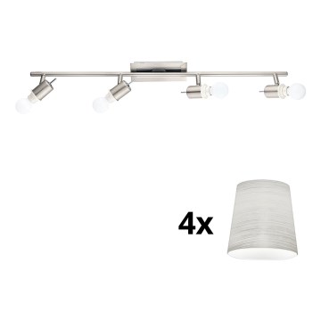 Eglo - LED-kohdevalaisin MY CHOICE 4xE14/4W/230V mattakromi/kerma