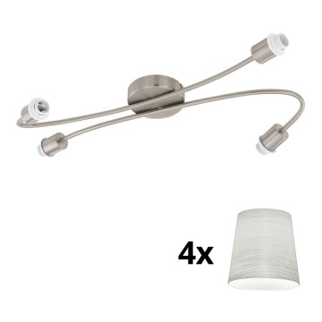 Eglo - LED-kohdevalaisin MY CHOICE 4xE14/4W/230V mattakromi/kerma