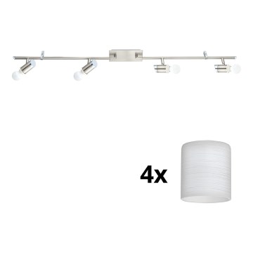 Eglo - LED-kohdevalaisin MY CHOICE 4xE14/4W/230V  mattakromi/valkoinen