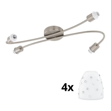 Eglo - LED-kohdevalaisin MY CHOICE 4xE14/4W/230V mattakromi/valkoinen