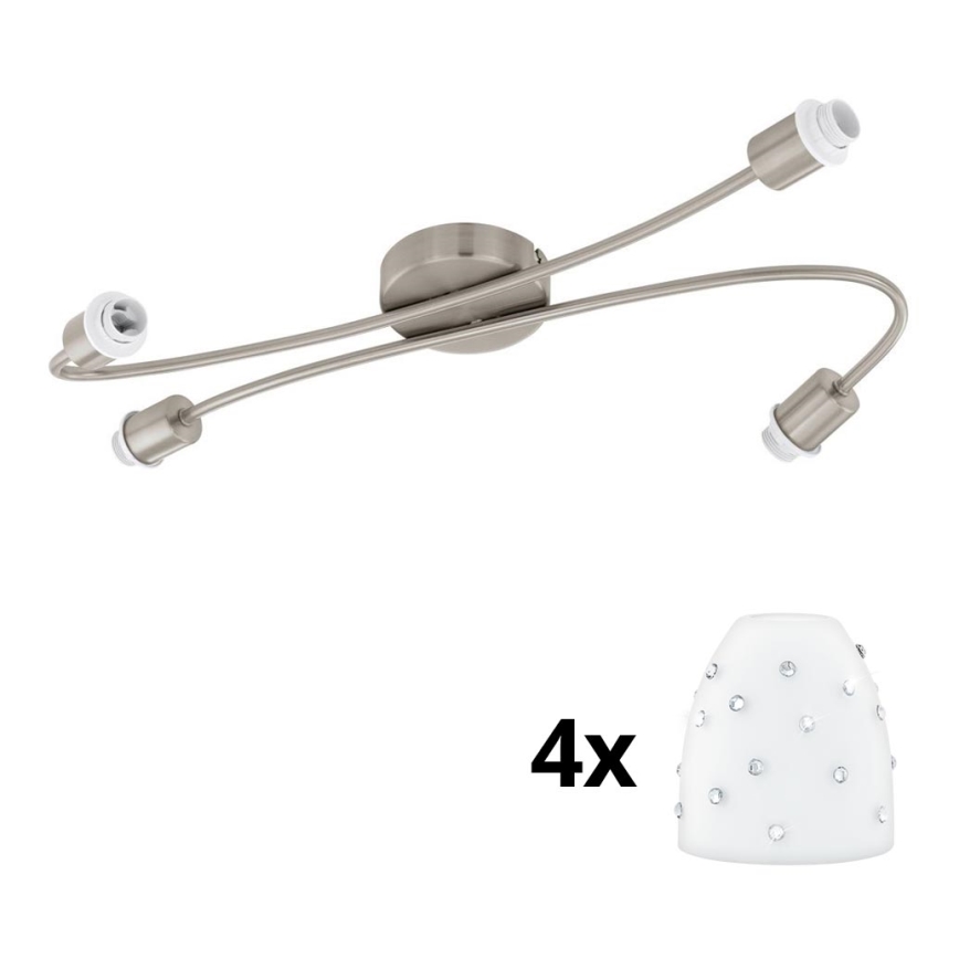Eglo - LED-kohdevalaisin MY CHOICE 4xE14/4W/230V mattakromi/valkoinen