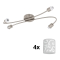 Eglo - LED-kohdevalaisin MY CHOICE 4xE14/4W/230V mattakromi/valkoinen