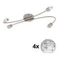 Eglo - LED-kohdevalaisin MY CHOICE 4xE14/4W/230V mattakromi/valkoinen/musta