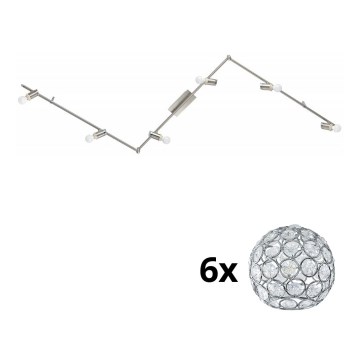 Eglo - LED-kohdevalaisin MY CHOICE 6xE14/4W/230V mattakromi