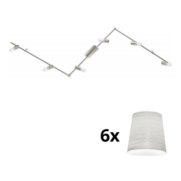 Eglo - LED-kohdevalaisin MY CHOICE 6xE14/4W/230V mattakromi/kerma